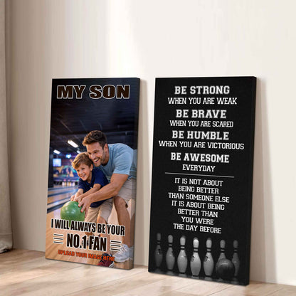 Baseball- My Son Be Strong When You Are Weak Be Awesome Everyday Set 2 Canvas Wall Art From Dad To Son