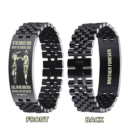 Biker-Brother Forever Customizable engraved brother bracelet double sided gift from brother