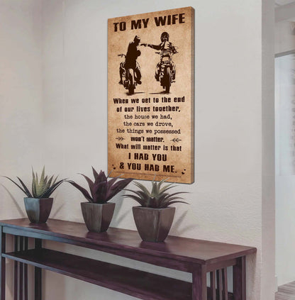 I Had You And You Had Me Wife And Husband - Vertical Poster Canvas, Gift For Your Darling