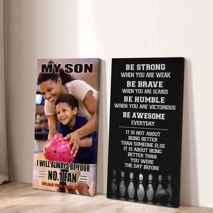 Baseball-My Son Be Strong When You Are Weak Be Awesome Everyday Set 2 Canvas Wall Art From Mom To Son