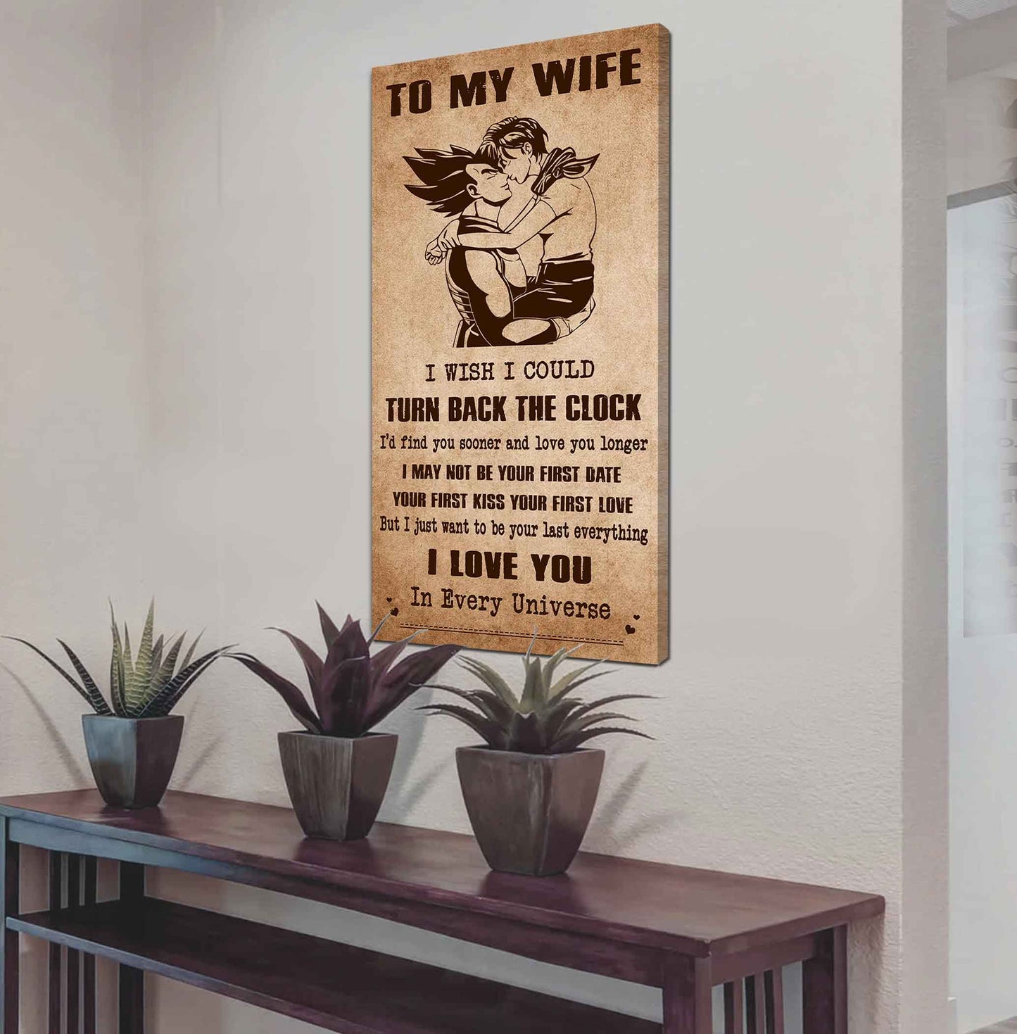 drb vgt- poster canvas to my wife i wish i could turn back the clock - i love you forever and always gift for your wife