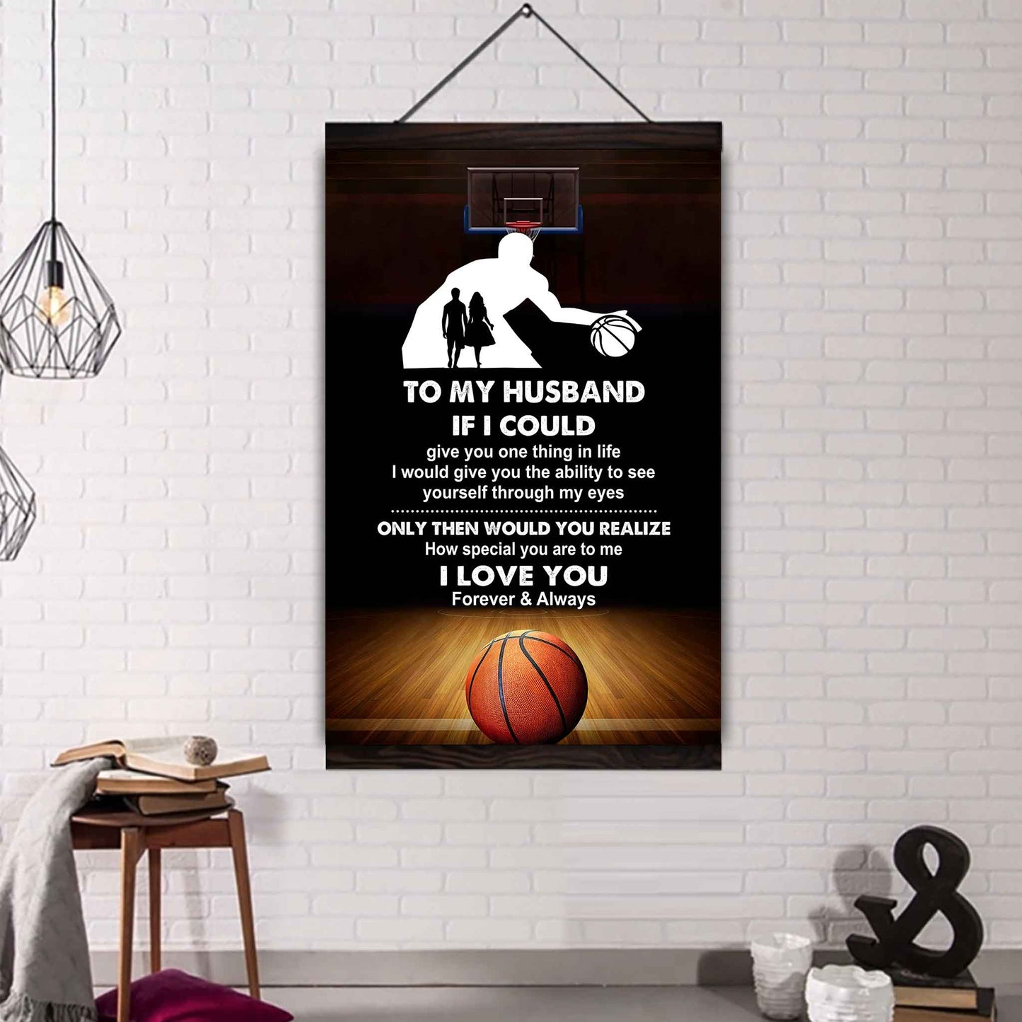 sport poster canvas to my husband if i could give you one thing in life i love you gift for your husband