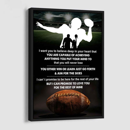 Poster Canvas To My Son You Will Never Lose You Either Win Or Learn - I Love You Gift From Dad