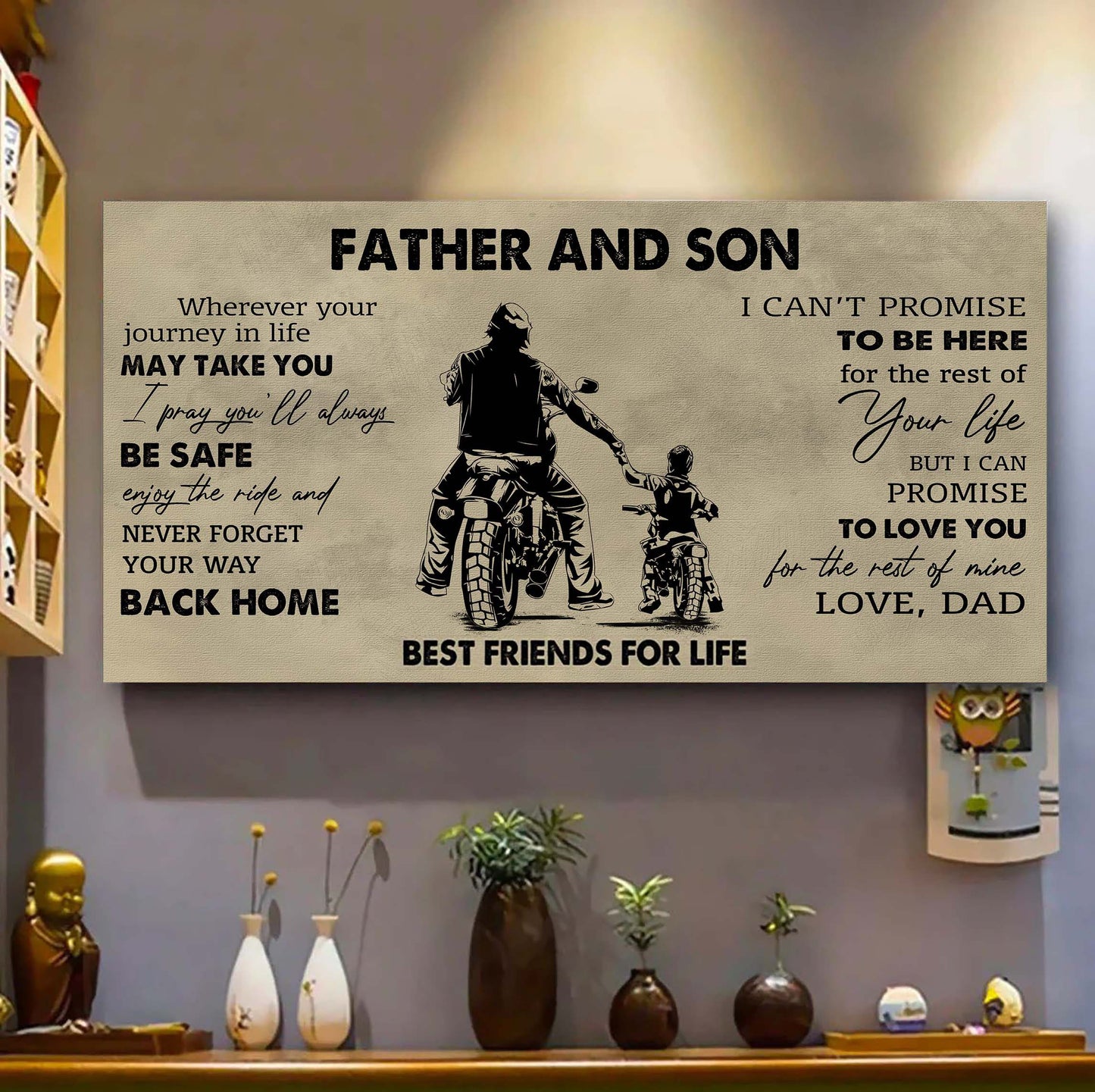 drb father and daughter best friends for life - never forget your way back home poster canvas gift for daughter from father