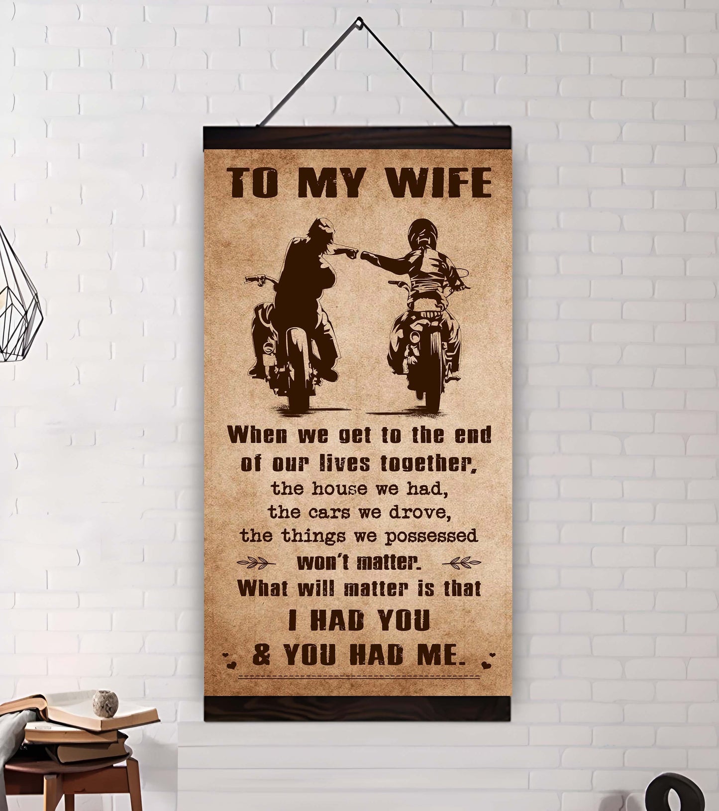 i had you and you had me wife and husband - vertical poster canvas, gift for your darling