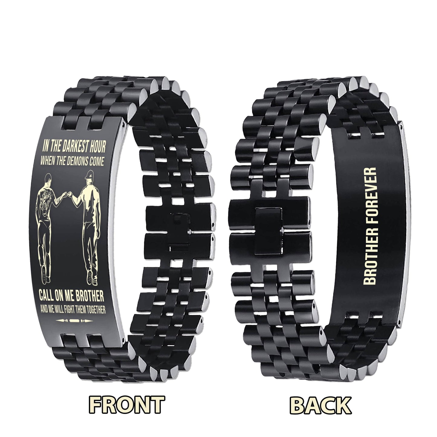 vikings-brother forever customizable engraved brother bracelet double sided gift from brother