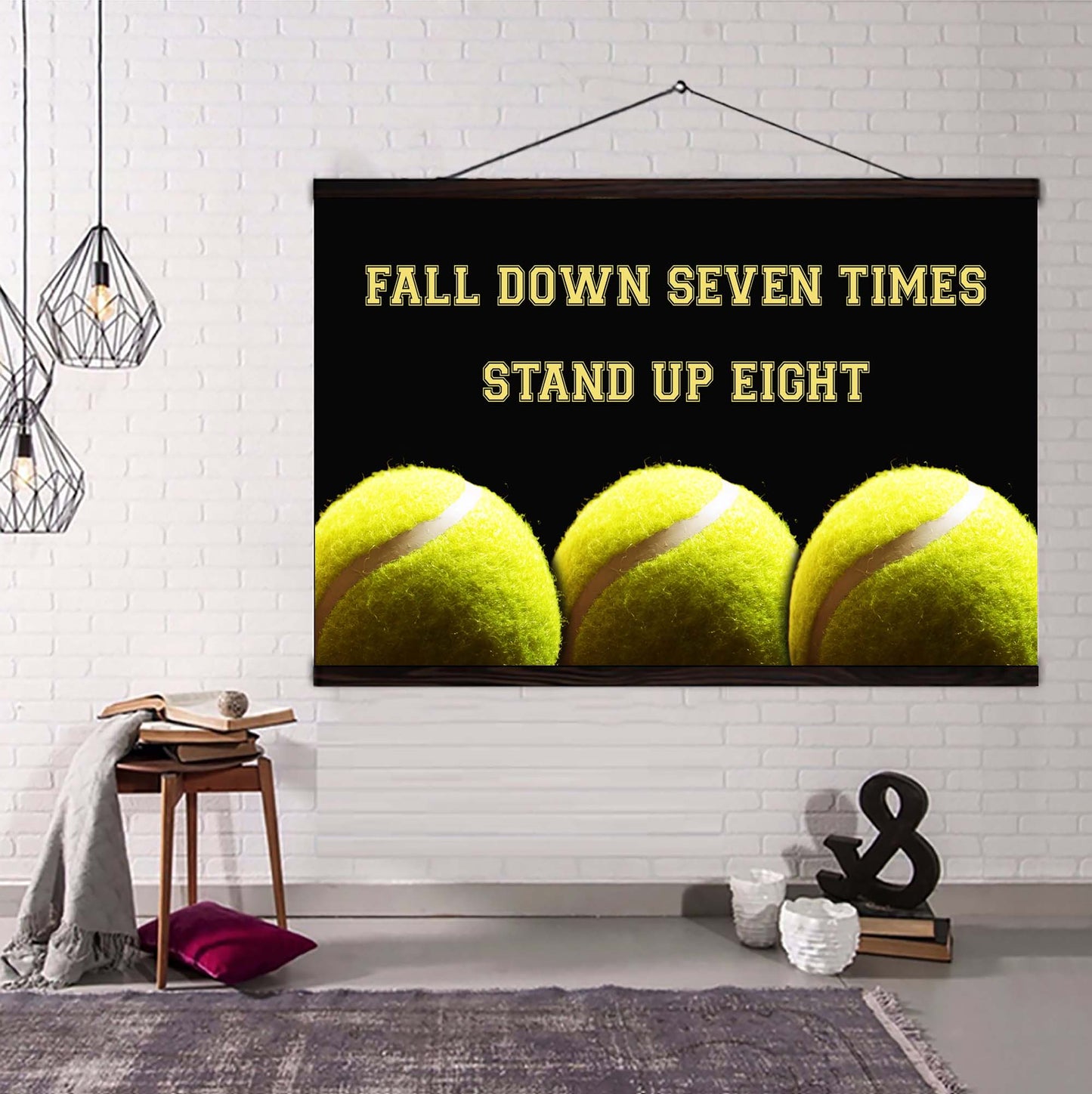 basketball poster canvas fall down seven times stand up eight standard size