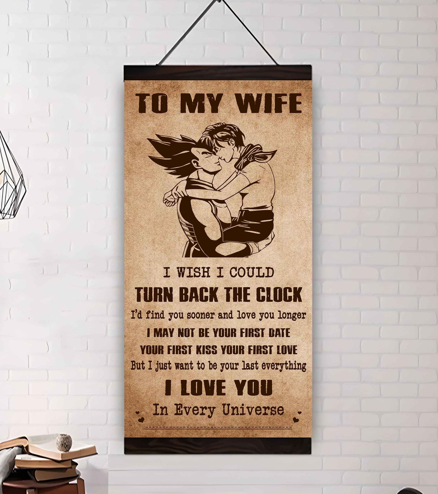 drb vgt- poster canvas to my wife i wish i could turn back the clock - i love you forever and always gift for your wife