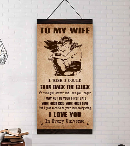 DRB VGT- Poster Canvas To My Wife I Wish I Could Turn Back The Clock - I Love You Forever And Always Gift For Your Wife