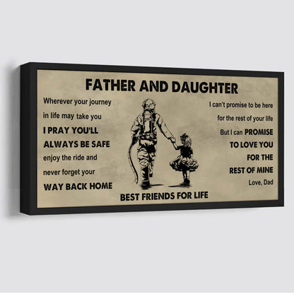 Family Father And Daughter Best Friends For Life - Ver 2 Never Forget Your Way Back Home Poster Canvas Gift For Daughter From Father