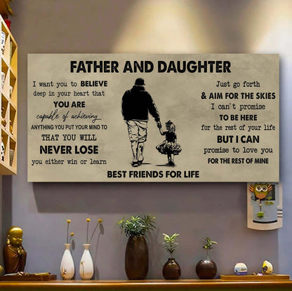 DRB Father And Son Best Friend For Life - You Will Never Lose Poster Canvas Gift For Son From Father -Photo Upload