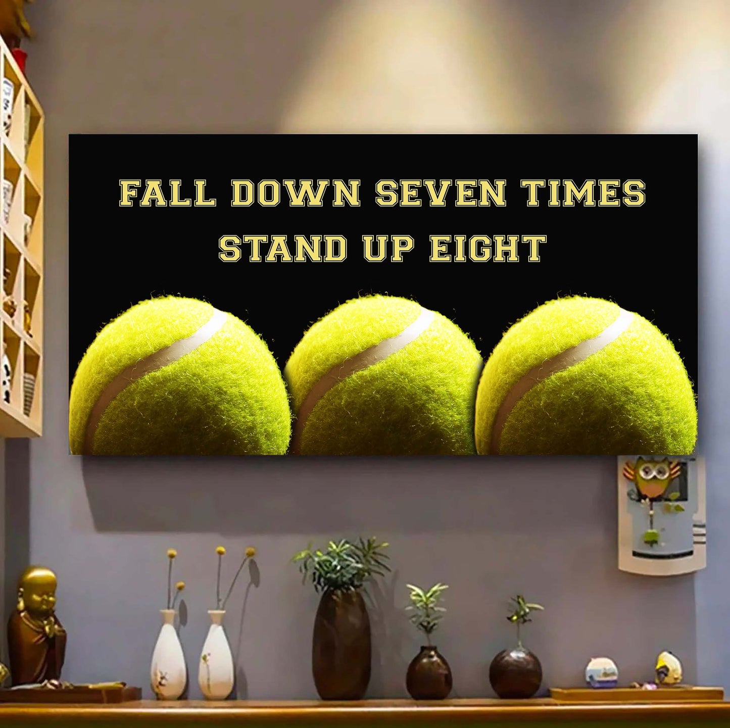 golf poster canvas fall down seven times stand up eight