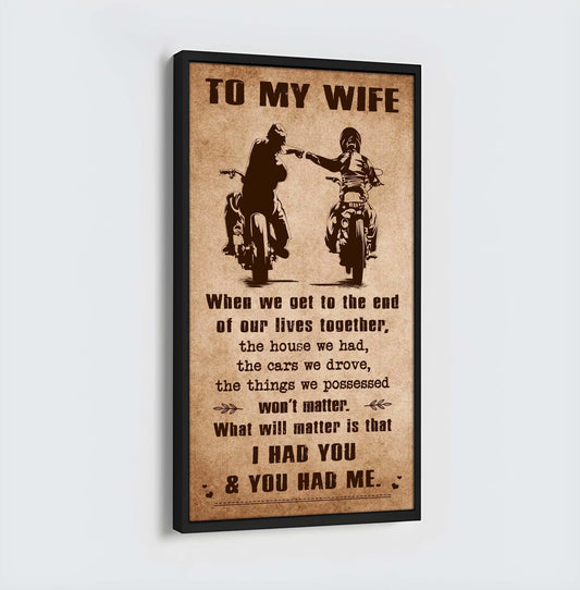 Sport - I Had You And You Had Me Wife And Husband - Vertical Poster Canvas, Gift For Your Darling