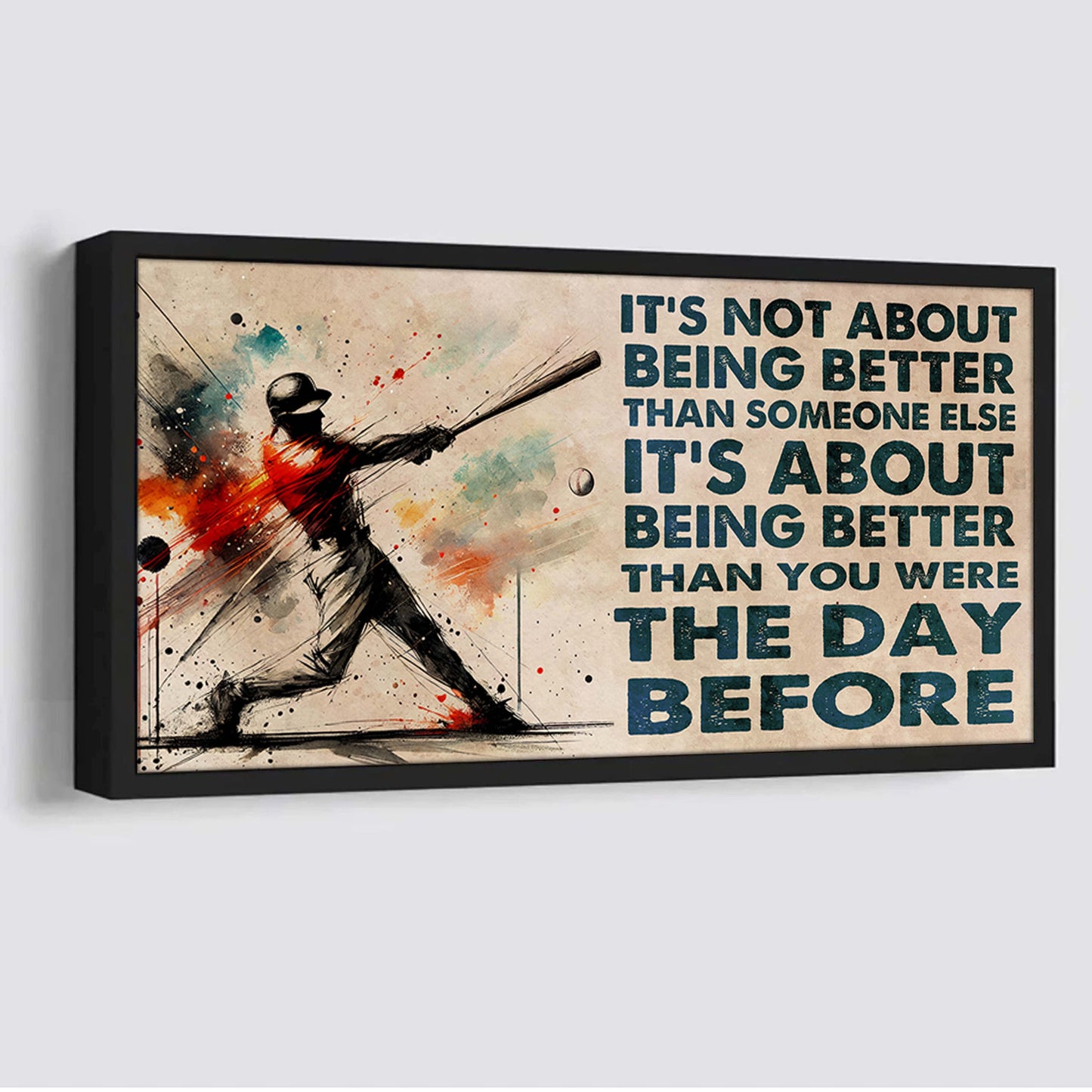 ver 3 water color soccer poster canvas it is not about being better than someone else