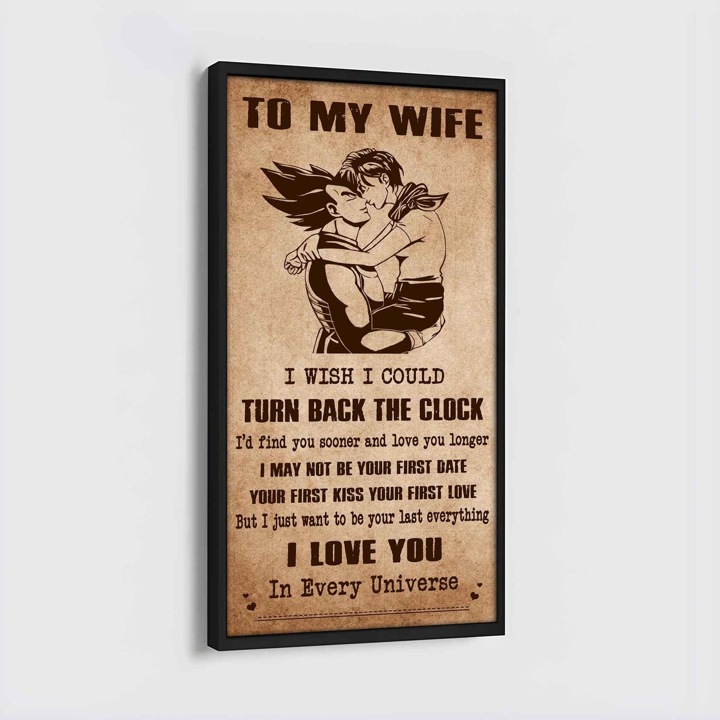 drb vgt- poster canvas to my wife i wish i could turn back the clock - i love you forever and always gift for your wife