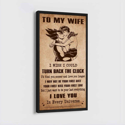 DRB VGT- Poster Canvas To My Wife I Wish I Could Turn Back The Clock - I Love You Forever And Always Gift For Your Wife