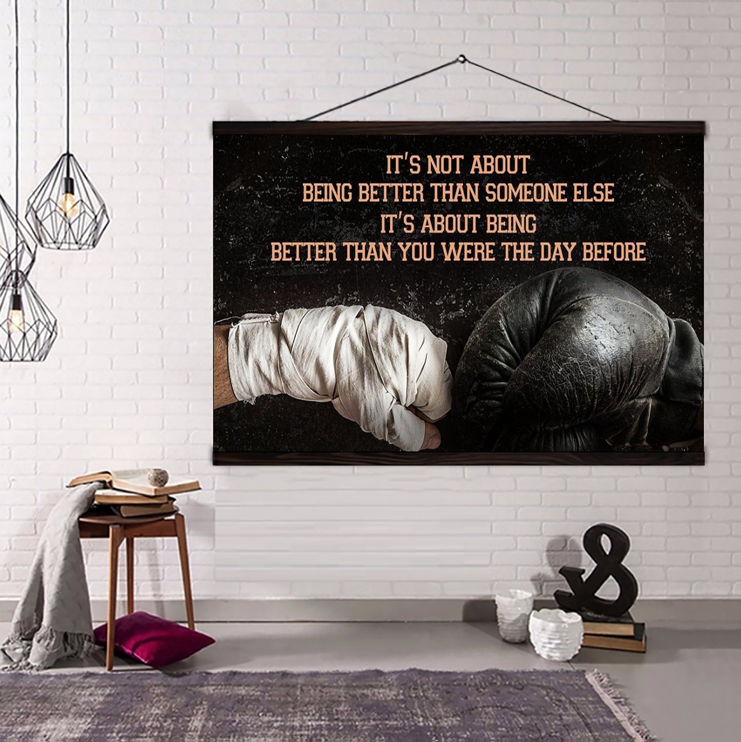 softball customizable poster canvas - it is not about better than someone else, it is about being better than you were the day before