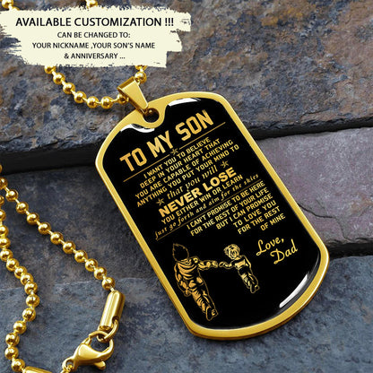 Military Chain Dad To Son Dog Tag You Will Never Lose Gift For Son Best Gifts