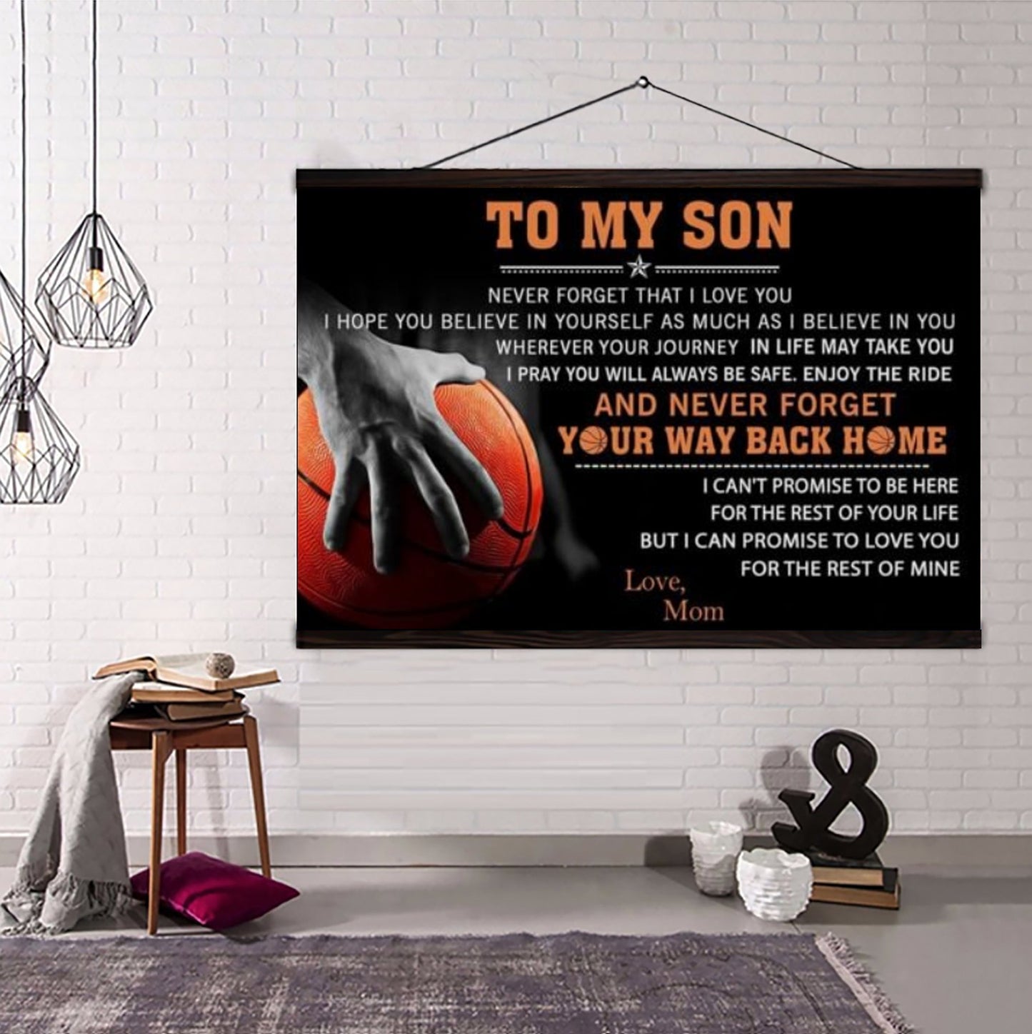 basketball poster – mom to son – your way back home