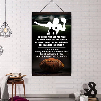 Poster Canvas To My Son Be strong When You Weak Be Brave When You Scared Be Badass Everyday Gift From Dad