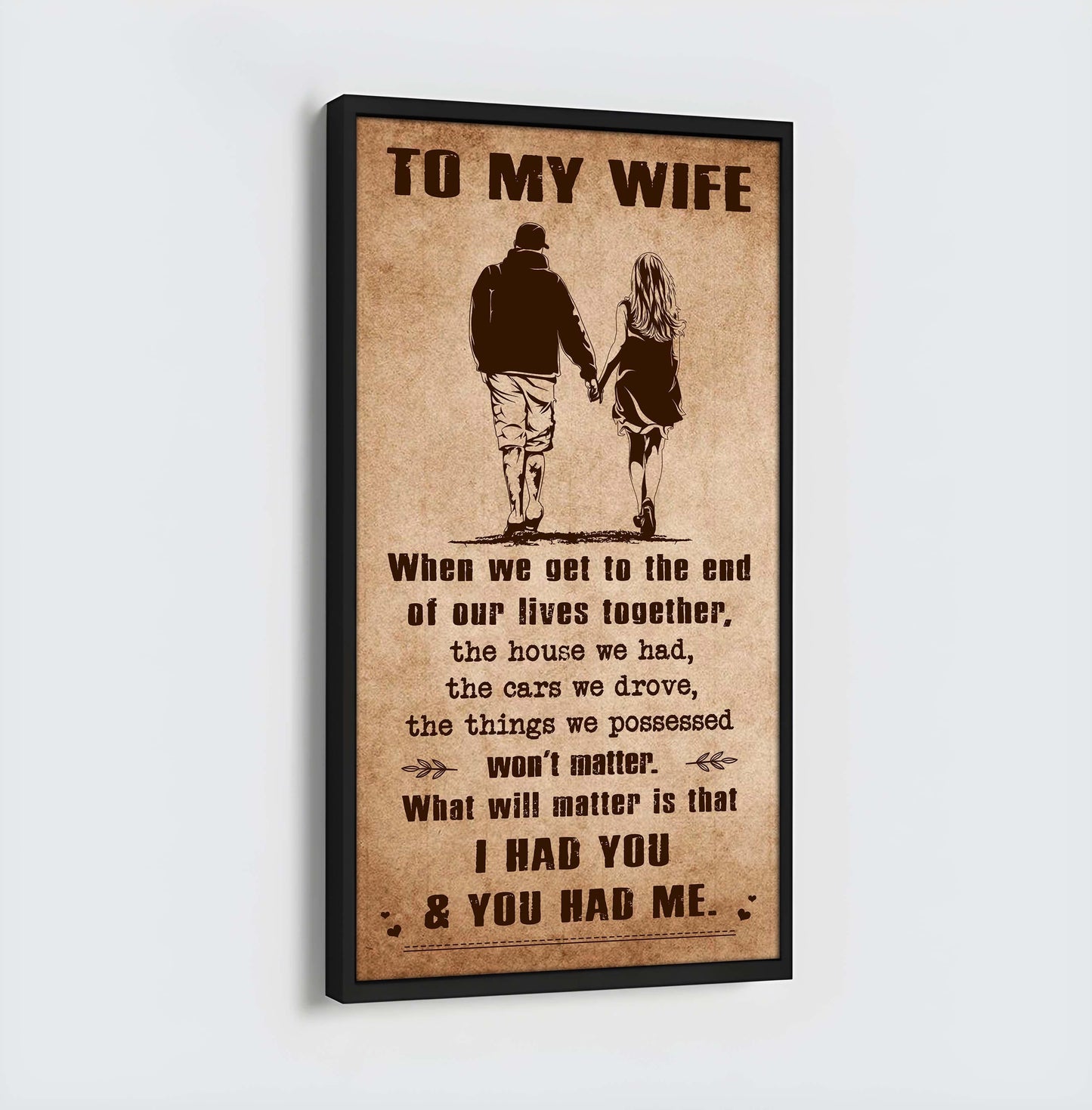 sport - i had you and you had me wife and husband - vertical poster canvas, gift for your darling