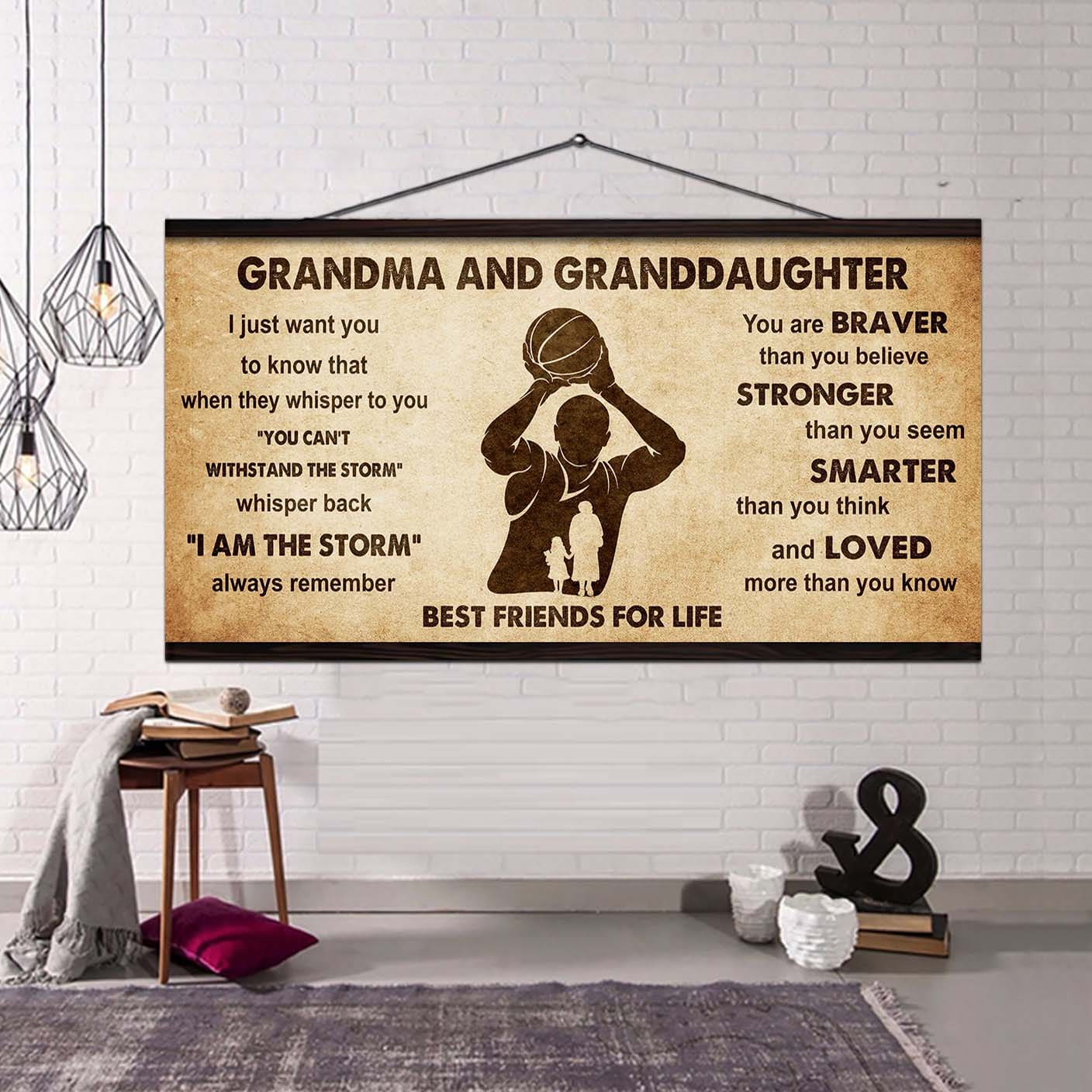 personalized grandma to granddaughter poster canvas grandma and granddaughter best friends for life - message for your granddaughter gifts for her