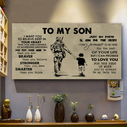 Dad and Son- CANVAS POSTER