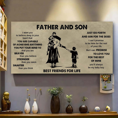 Vikings Father And Daughter Best Friends For Life  - That You Are Braver Than You Believe Poster Canvas Gift For Daughter From Father