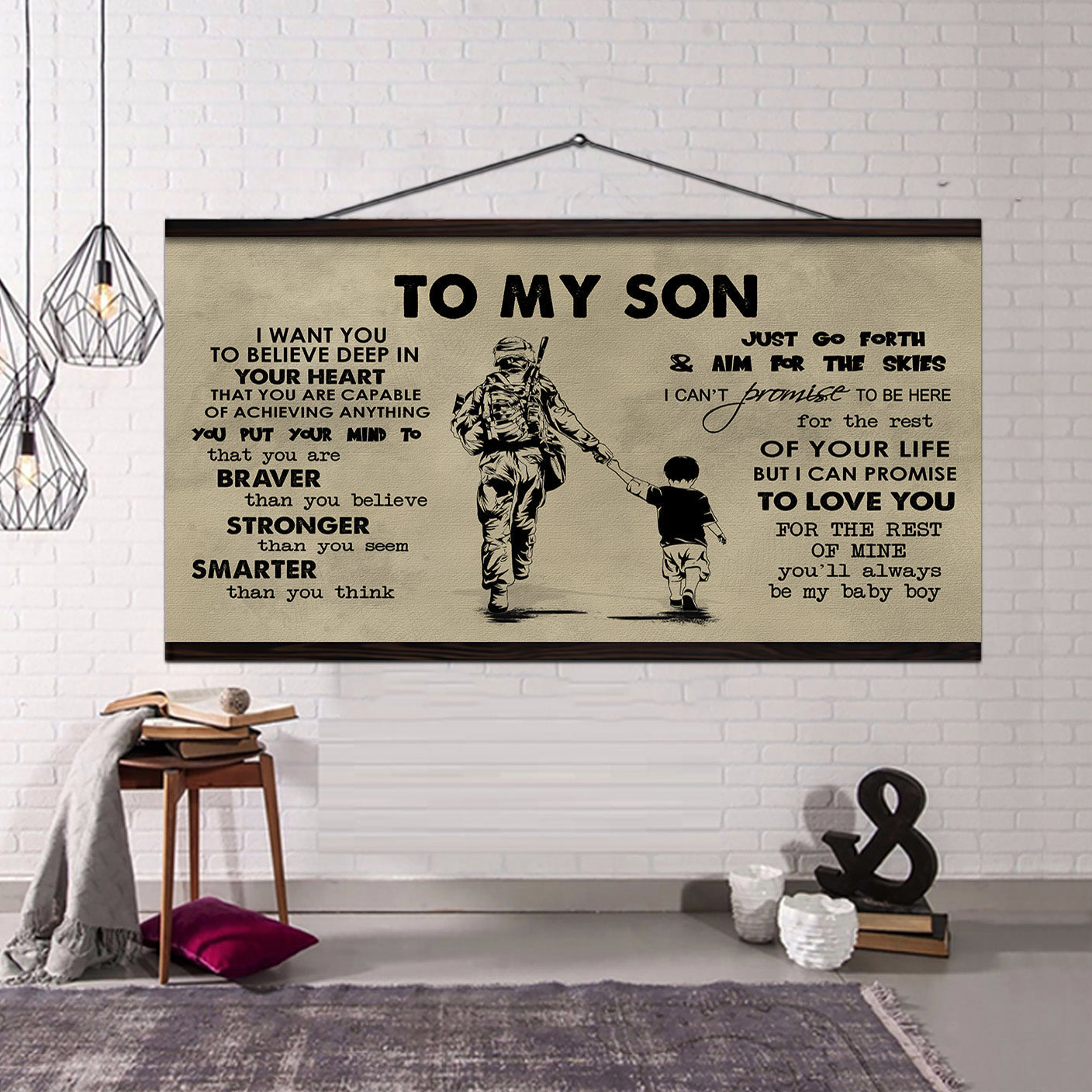 to my son- i want you to believe- canvas poster