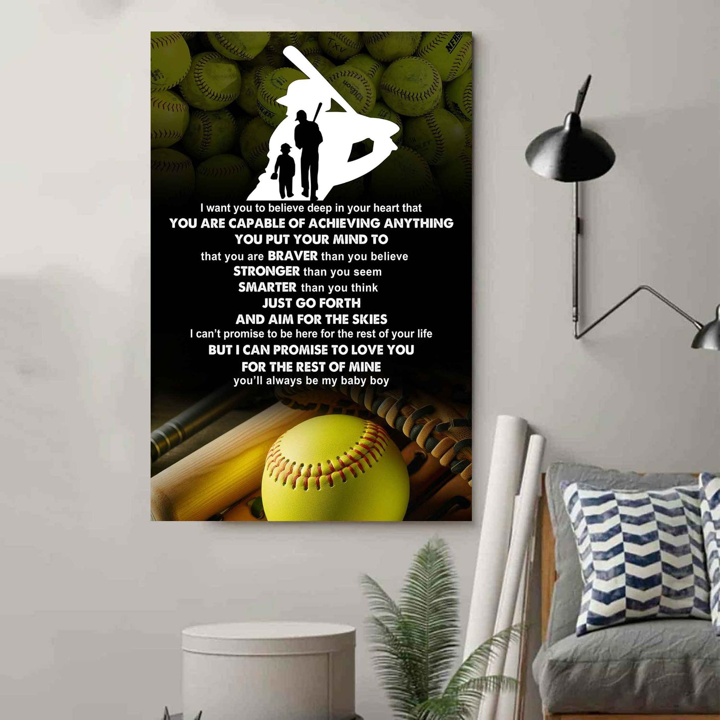 poster canvas to my son you put your mind to that you are braver gift from dad
