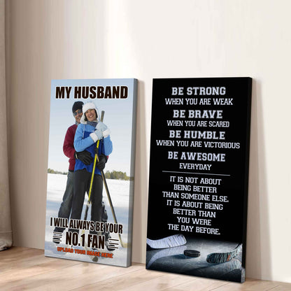Sport Couple To My Husband Be Strong When You Are Weak Be Awesome Everyday Set 2 Canvas Wall Art