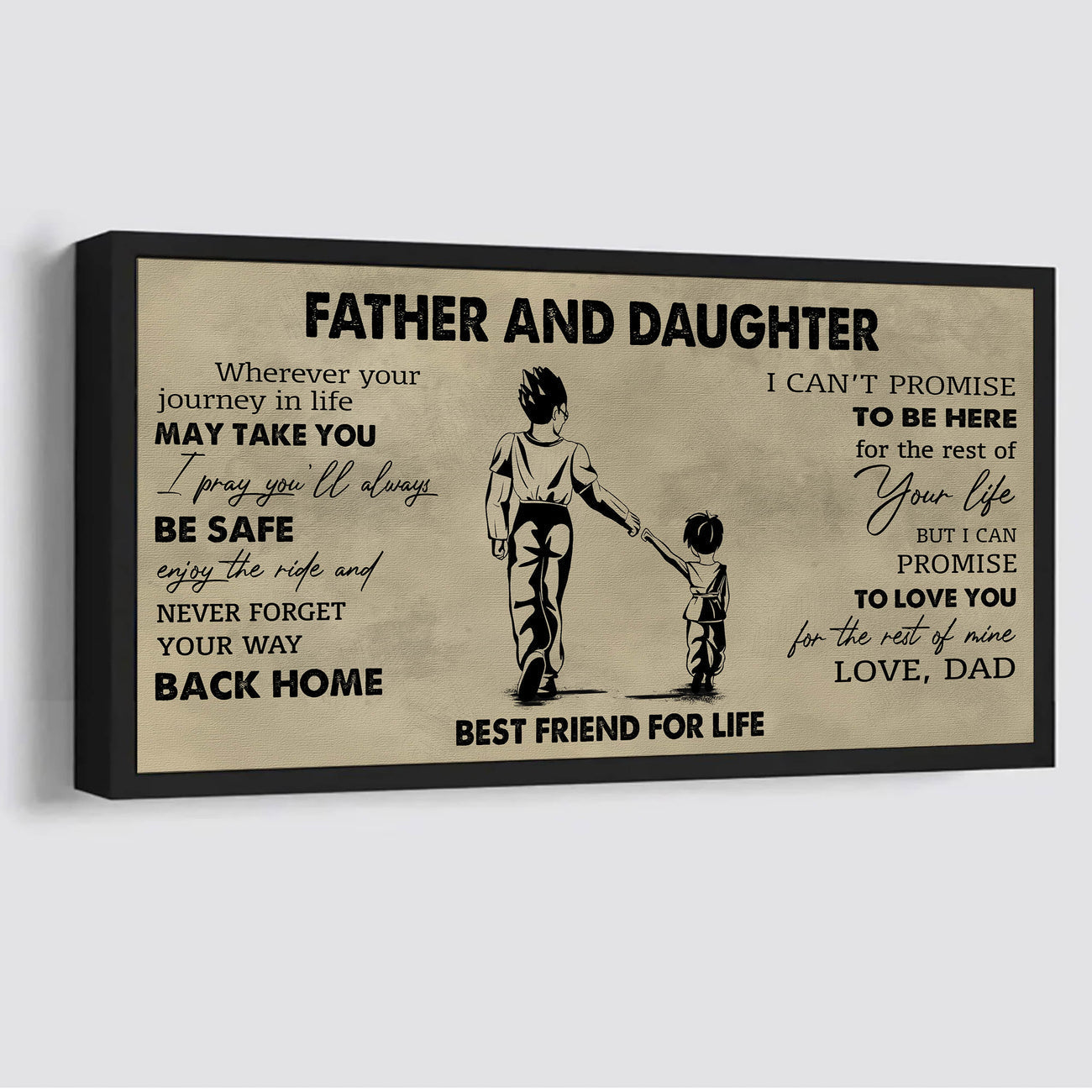 drb father and son best friends for life - never forget your way back home poster canvas gift for son from father-photo upload