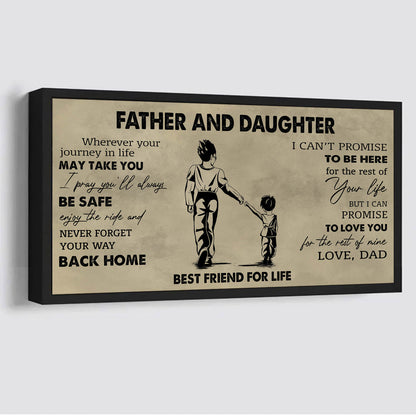 DRB Father And Son Best Friends For Life - Never Forget Your Way Back Home Poster Canvas Gift For Son From Father-Photo Upload