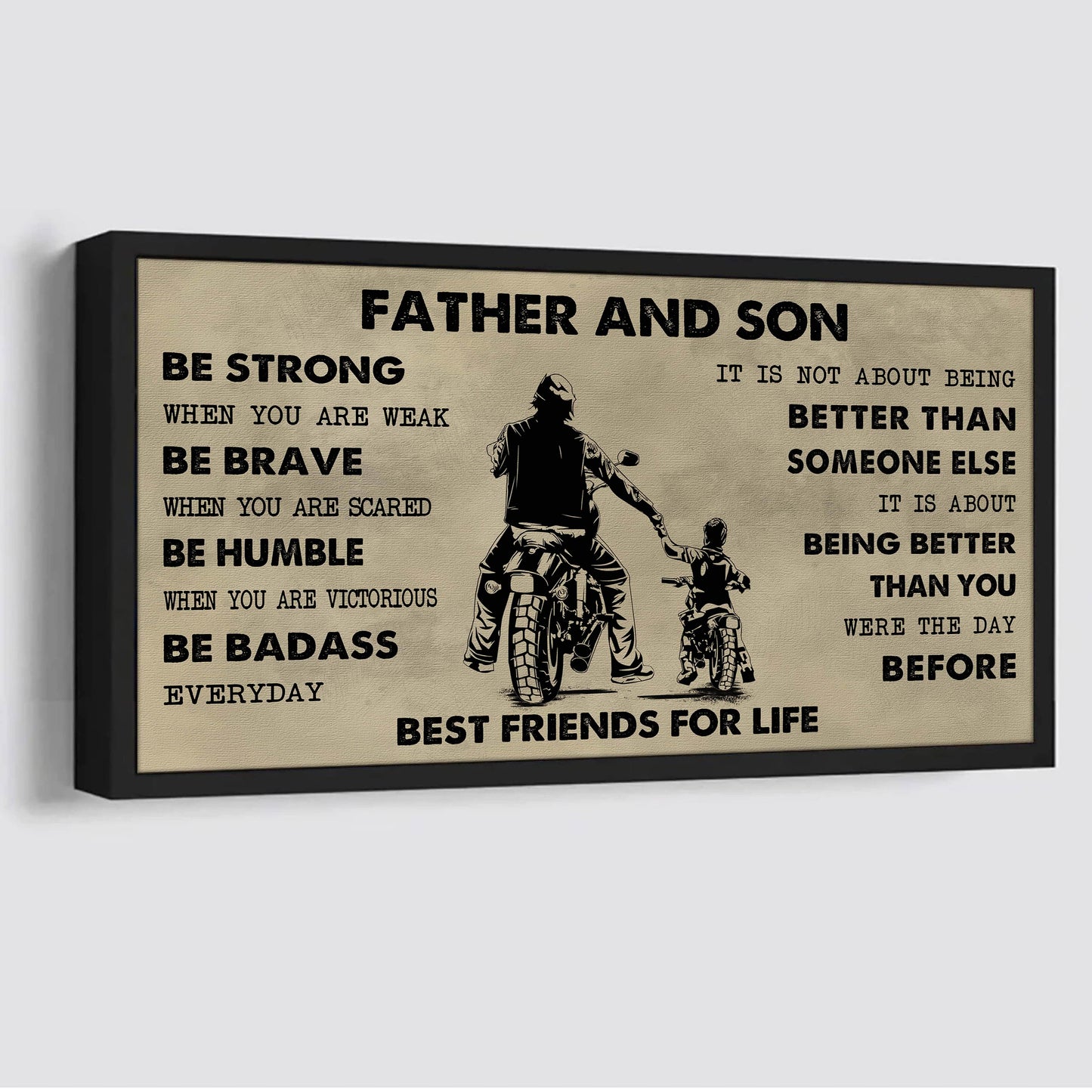 vikings father and daughter best friends for life - be strong when you are weak poster canvas gift for daughter from father-photo upload