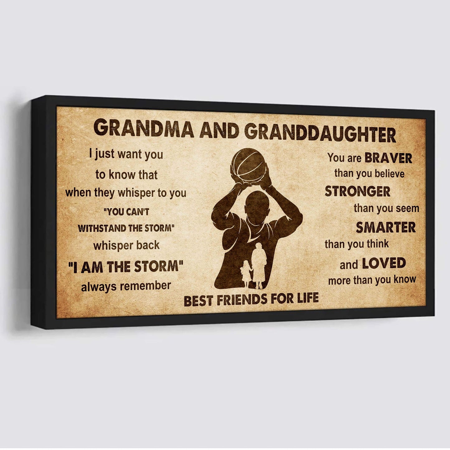 personalized grandma to granddaughter poster canvas grandma and granddaughter best friends for life - message for your granddaughter gifts for her