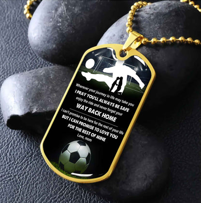 Sport Military Chain 18K Gold Plated Silver Plated To My Son Mom Motivation Message