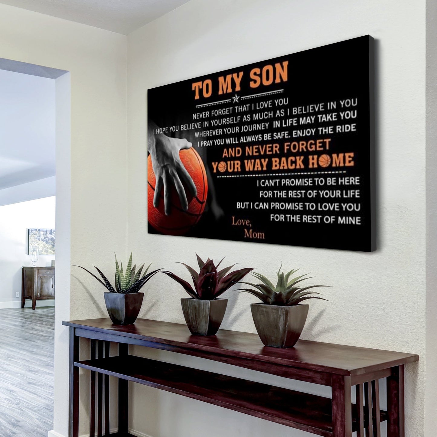 basketball poster – mom to son – your way back home