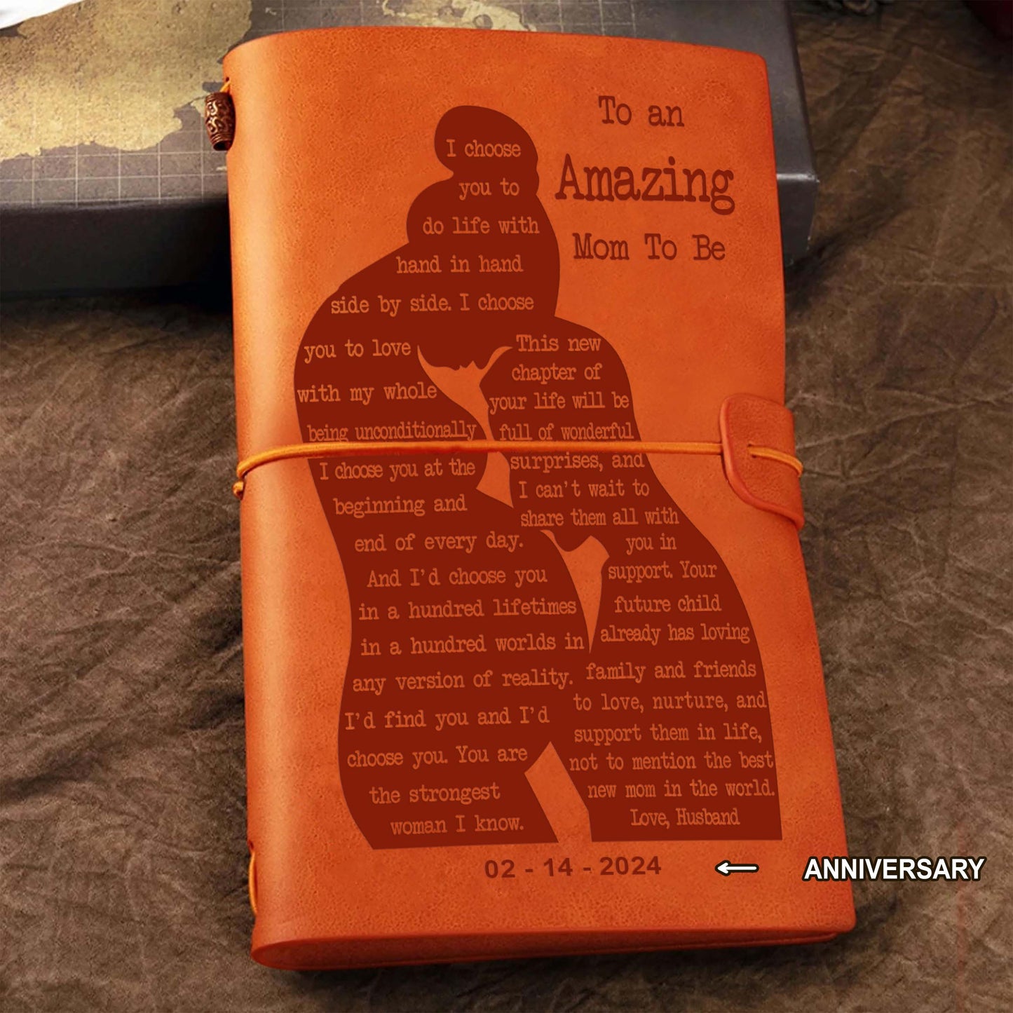 family journal gift for your wife to an amazing mom to be i choose you to do life with hand in hand