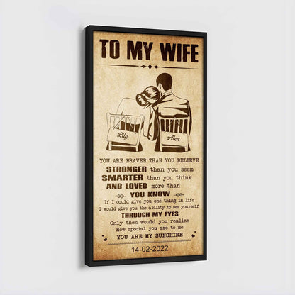 Samurai Poster Canvas You Are Braver Than You Believe - You Are My Sunshine Gift For Your Wife