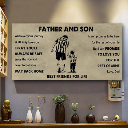 Sport-Family Father And Son Best Friends For Life - Ver 2 Never Forget Your Way Back Home Poster Canvas Gift For Son From Father