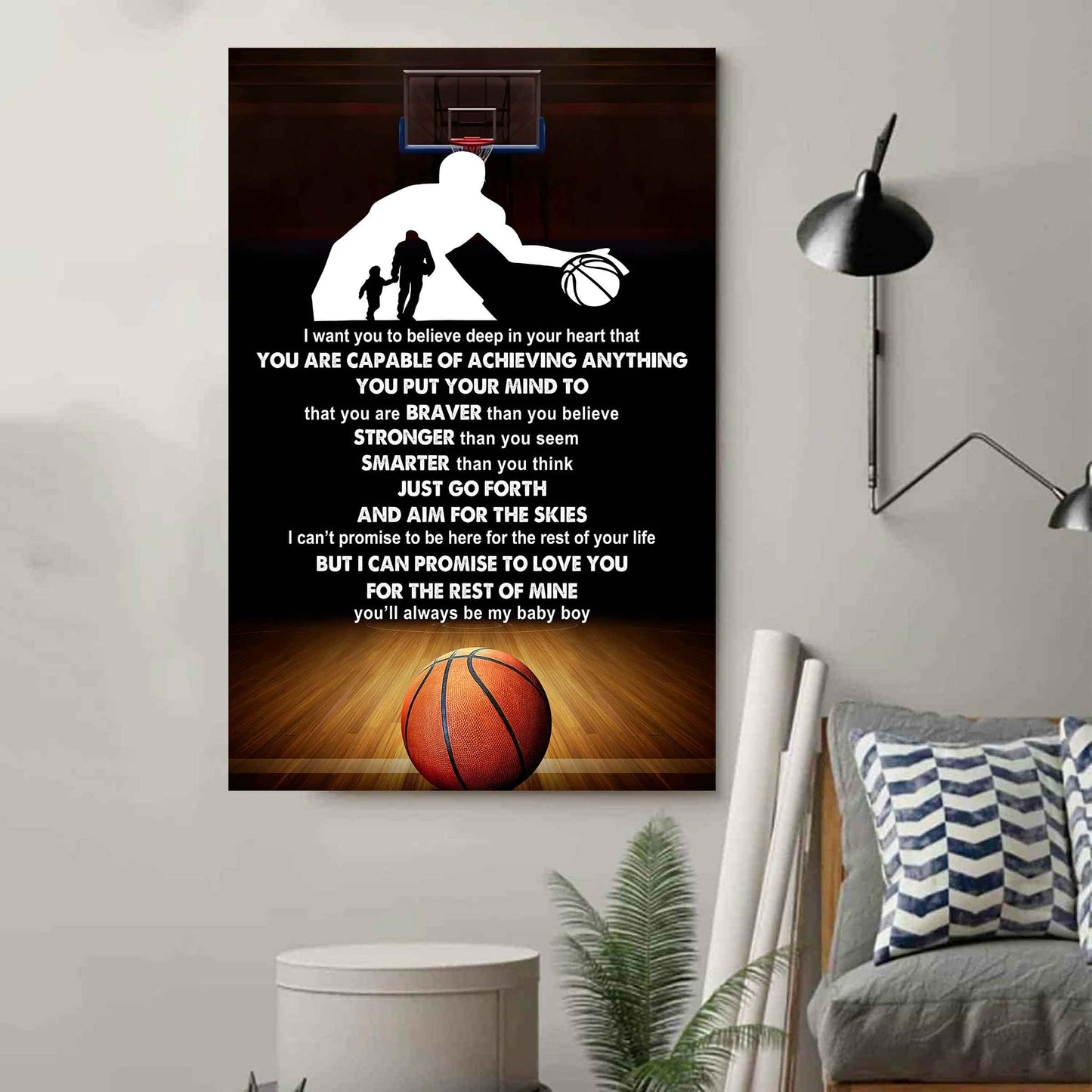 poster canvas to my son you put your mind to that you are braver gift from dad