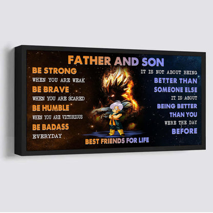 Personalized VG To Son Poster Canvas Father And Son Best Friends For Life - Message For Your Son Gifts For Him