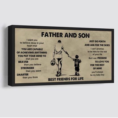 Family Father And Son Best Friends For Life - That You Are Braver Than You Believe Poster Canvas Gift For Son From Father