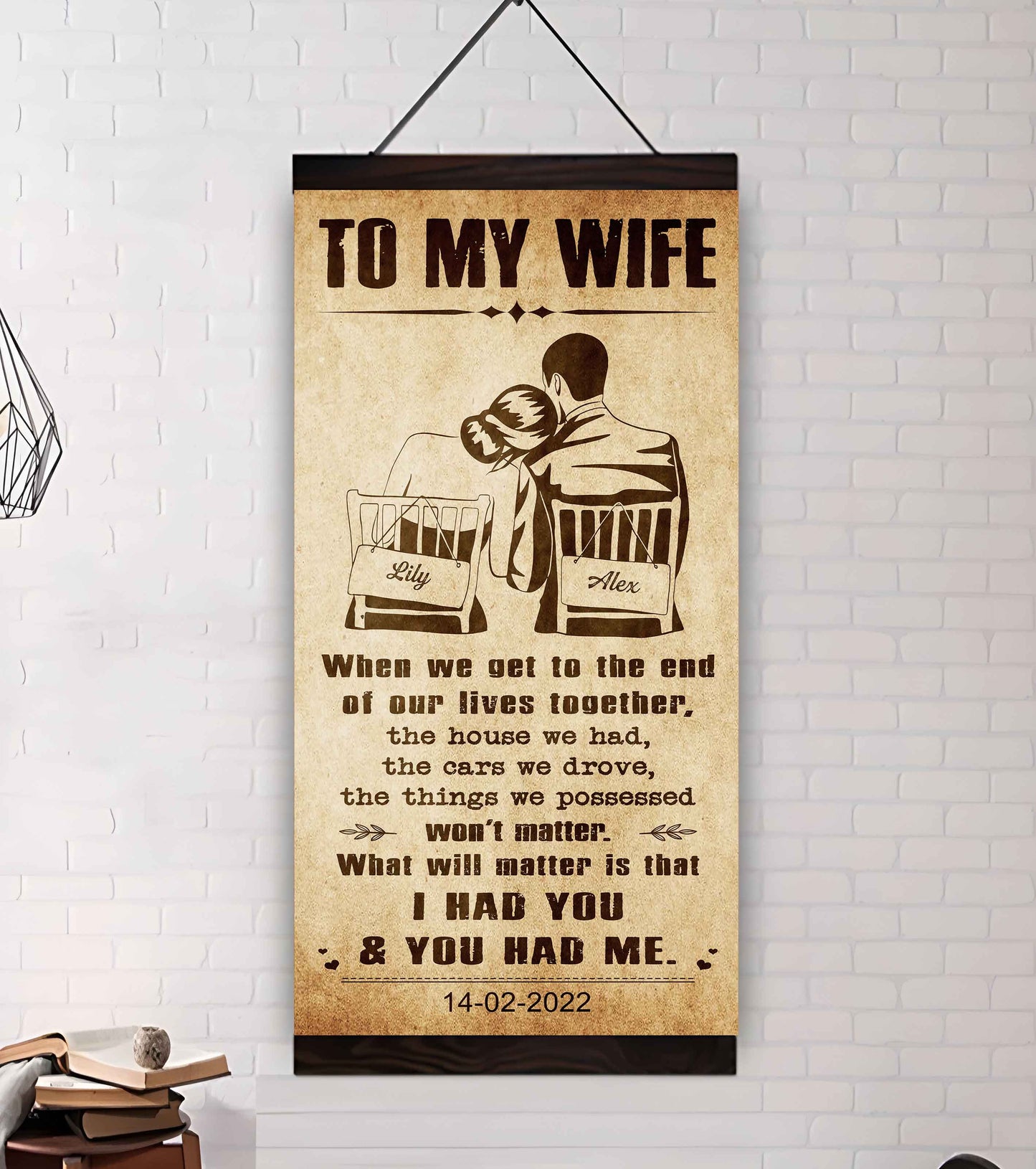 i had you and you had me wife and husband - vertical poster canvas, gift for your darling