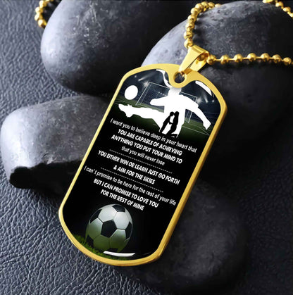 Sport Military Chain 18K Gold Plated Silver Plated To My Son Mom Motivation Message