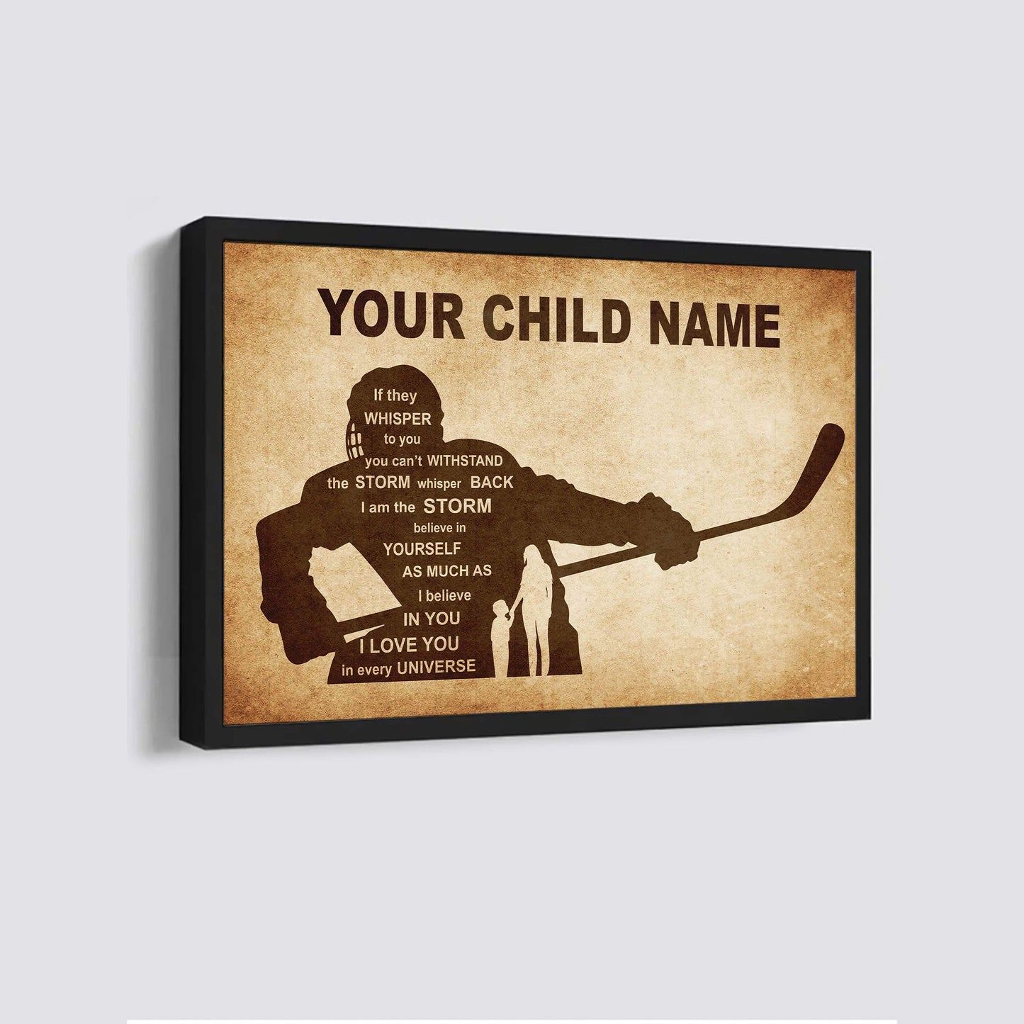 personalized your child name from mom to son basketball poster canvas if they whisper to you - i love you in every universe