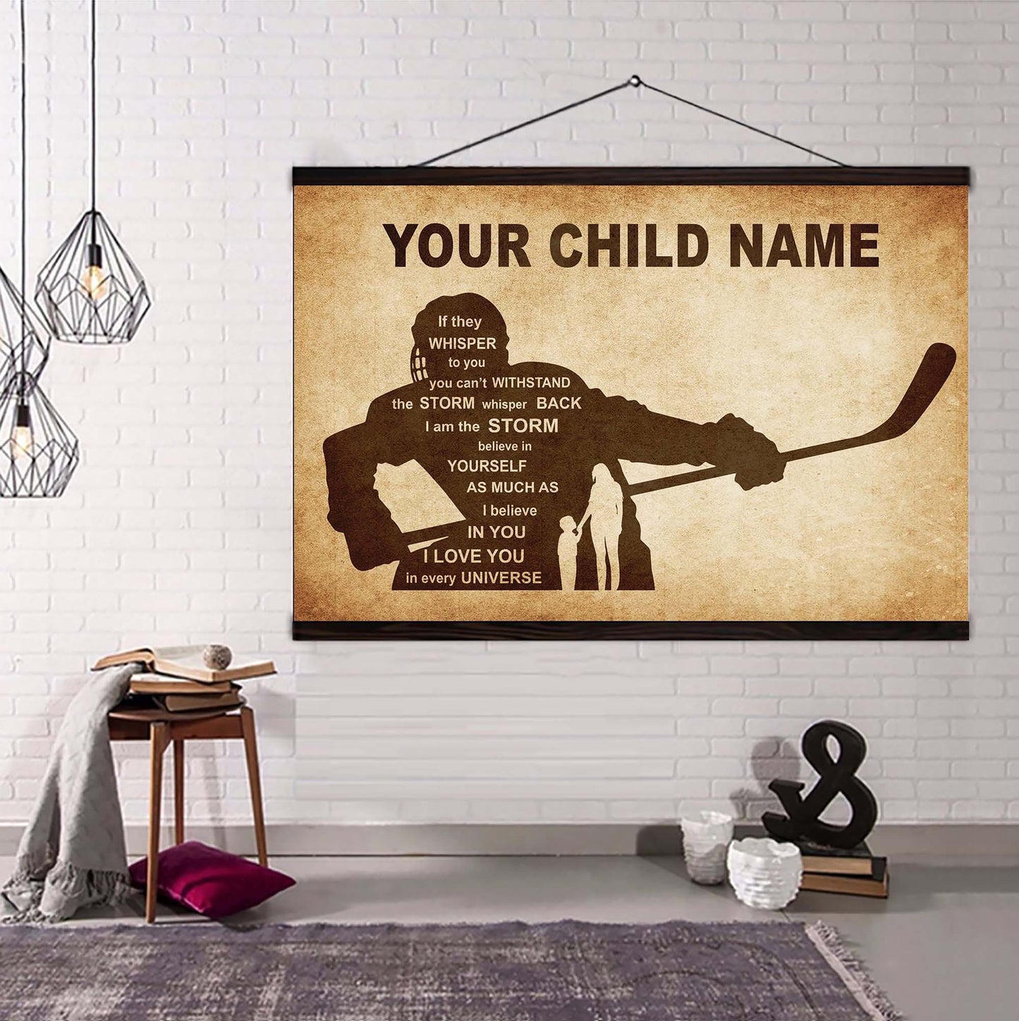 personalized your child name from mom to son basketball poster canvas if they whisper to you - i love you in every universe