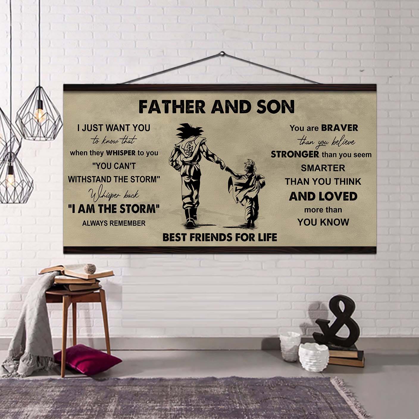 father and daughter best friends for life - i am the storm poster canvas gift for daughter from father-photo upload