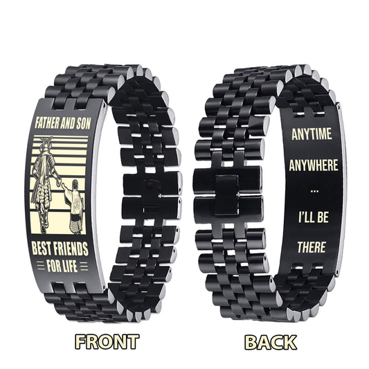 ANT Samurai Personalized Double Sided Bracelet Father And Son Best Friends For Life - Message on the back side