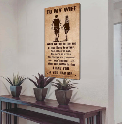 Sport - I Had You And You Had Me Wife And Husband - Vertical Poster Canvas, Gift For Your Darling